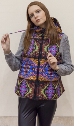 Двусторонний жилет "Богема", по мотивам живописи Михаила Врубеля