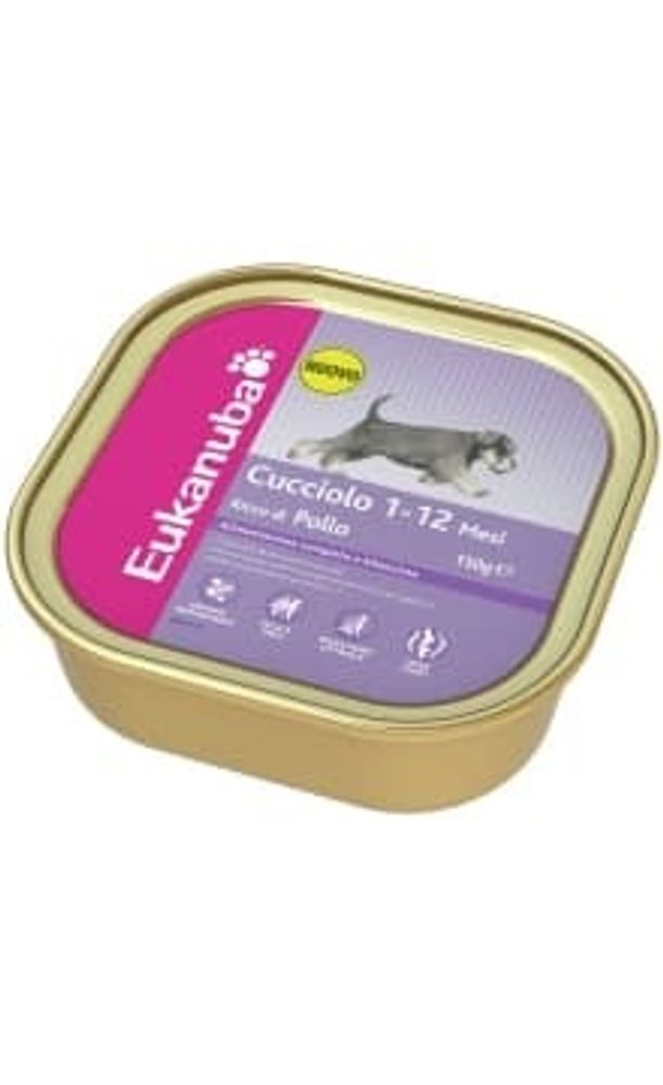 EUK Dog консервы корм для щенков с курицей 150 г