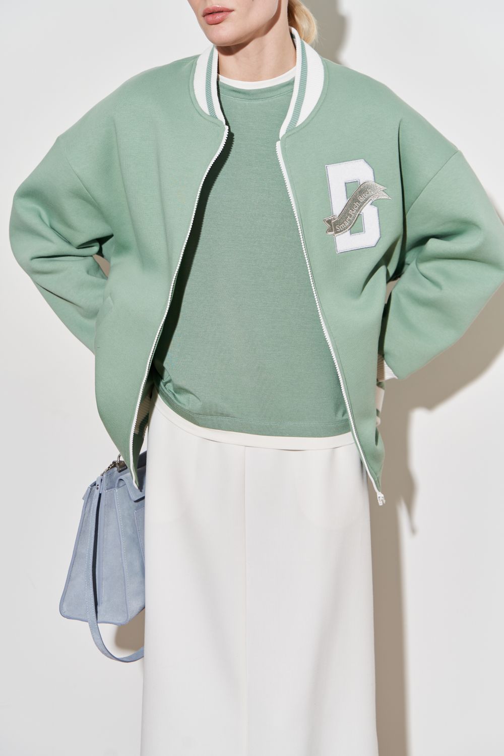 ЛОНГСЛИВ С МАНЖЕТАМИ ФИСТАШКОВЫЙ