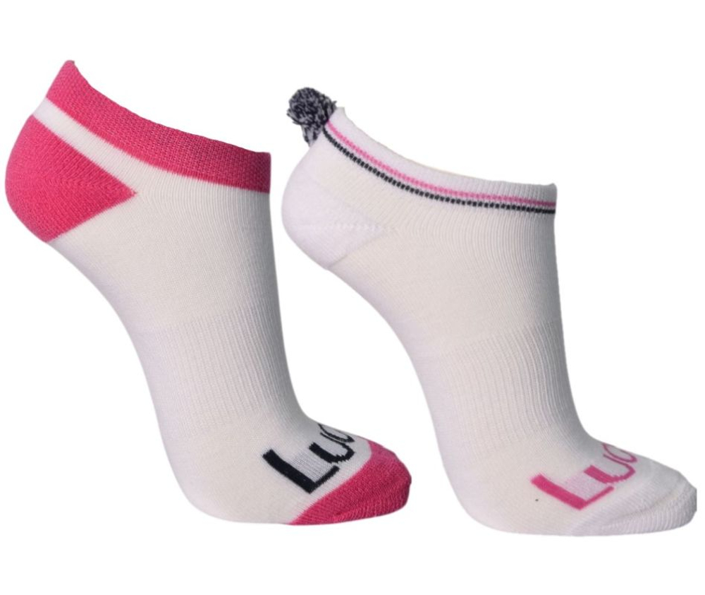 Теннисные носки Lucky in Love Got The Blues Low Cut 2P - white/pink