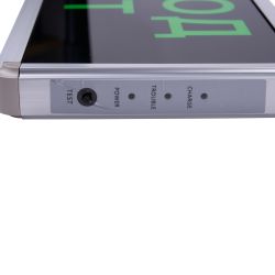 ULR-Q411 1W GREEN-SILVER ВЫХОД-EXIT Светильник светодиодный аварийного освещения с встроенным аккумулятором. AC-DС. Дневной свет 6500K. Корпус серебристый. ТМ Volpe.