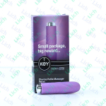 Сиреневый вибромассажер с волнистой поверхностью Charms Key