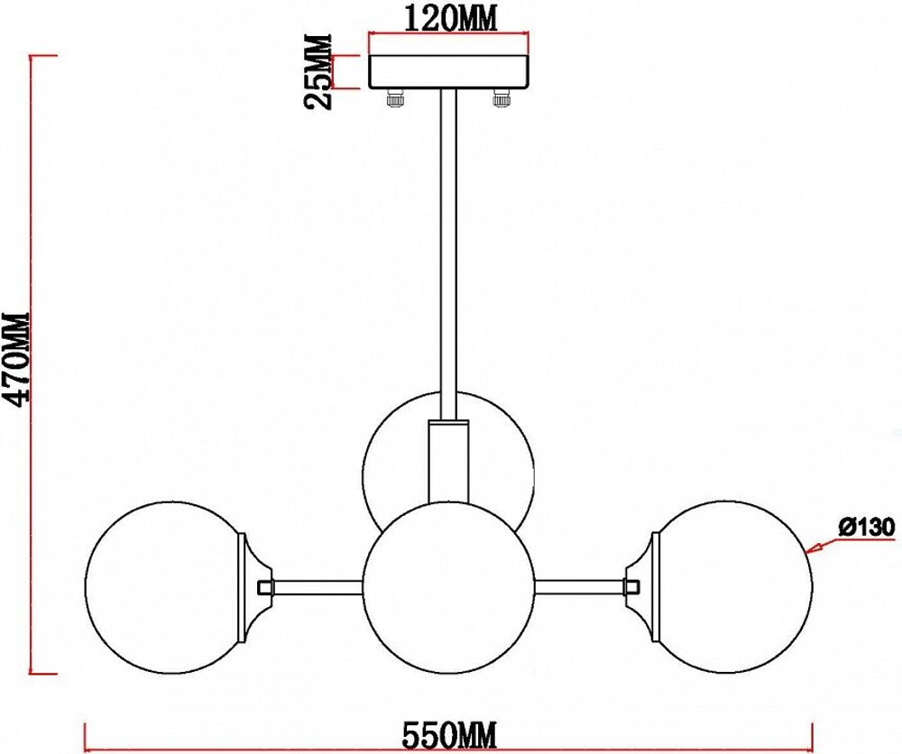 Люстра на штанге MyFar Camilla MR1881-4C