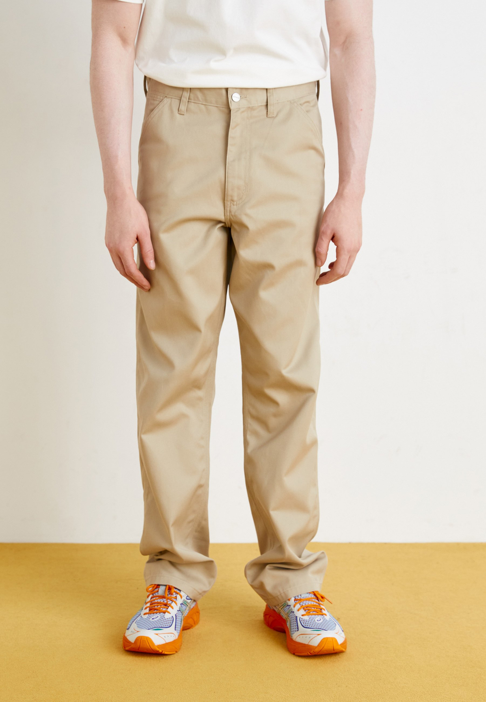 Carhartt WIP DENISON - Тканевые брюки - стена промыта/молоко