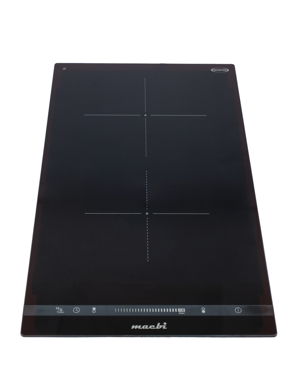 Индукционная варочная панель MACBI GK-ID 303619 EB-P: шнур с вилкой, 2 конфорки 3600Вт, непрерывный нагрев, черный/матовый