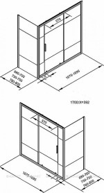 Шторка для ванны Aquanet Practic AE10-B-170H150U-CP
