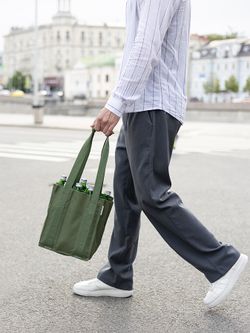 Сумка для бутылок Smart Picnic, темно-зеленая