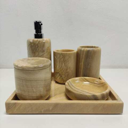 Набор из оникса 7 предм Nature Set Sunset NO-6203 квадрат