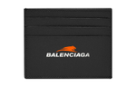 Balenciaga Grained Calfskin Layered Card Holder Unisex Black
