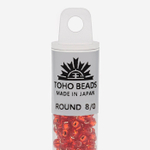 Японский бисер TOHO Round 8/0 (№25), с внутренним серебрением, прозрачный
