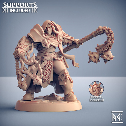 Человек Клерик Жрец Рыцарь Паладин миниатюра для dnd, днд, pathfinder, фентези, Настольная игра, НРИ, Варгейм, РПГ