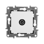 Розетка TV (телевизионная) проходная - белый ETIKA Legrand