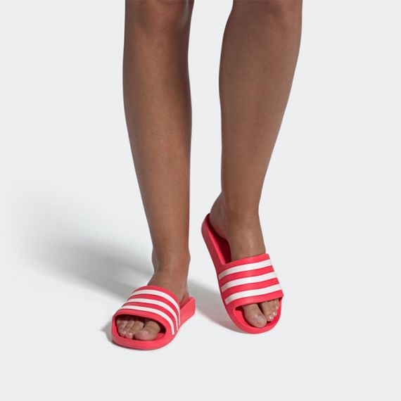 Adidas Adilette Aqua Slides 'Coral Pink'