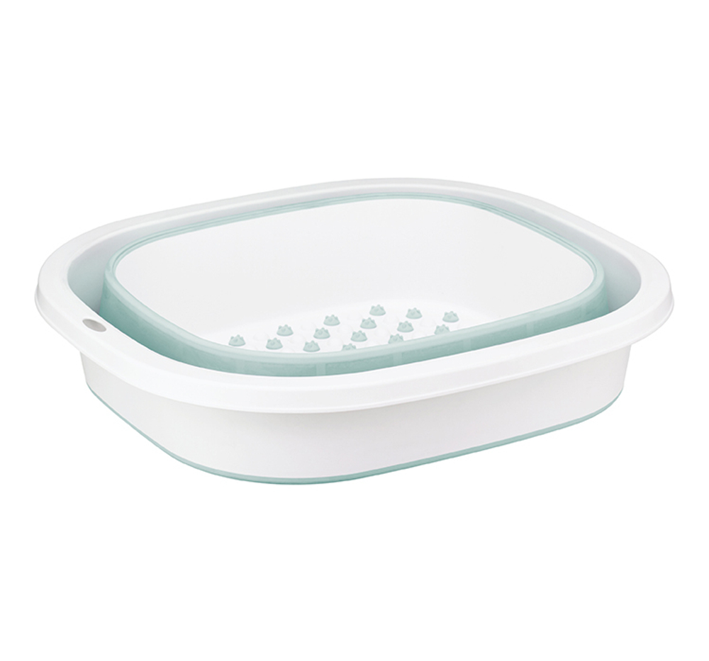 Таз ФЛЕКС 18 л для ног складной с массажной поверхностью, отверстие для подвешивания, полипропилен, ТЭП М2509