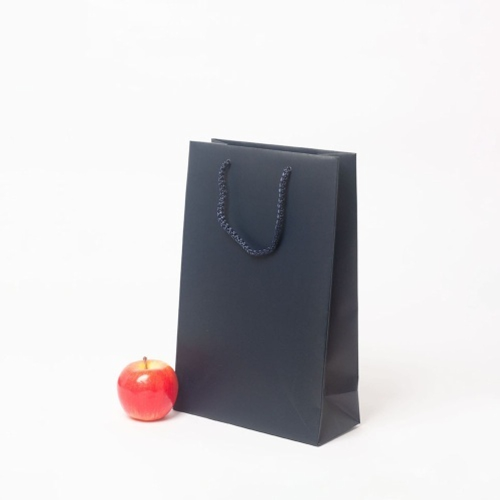 Пакет 23х36х10, темно-синий, меловка