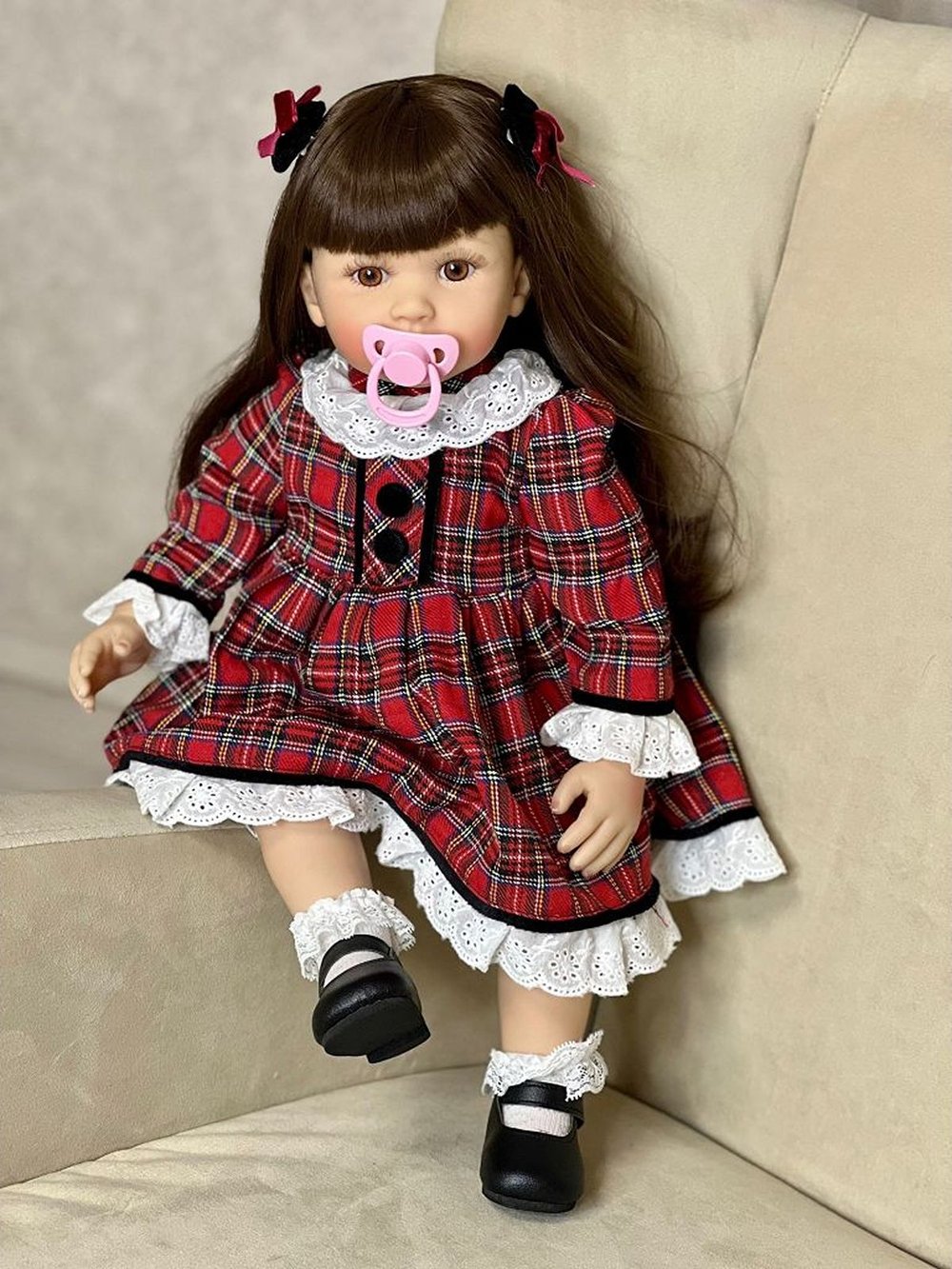 Кукла Реборн мягконабивная 60см в пакете (FA-008)