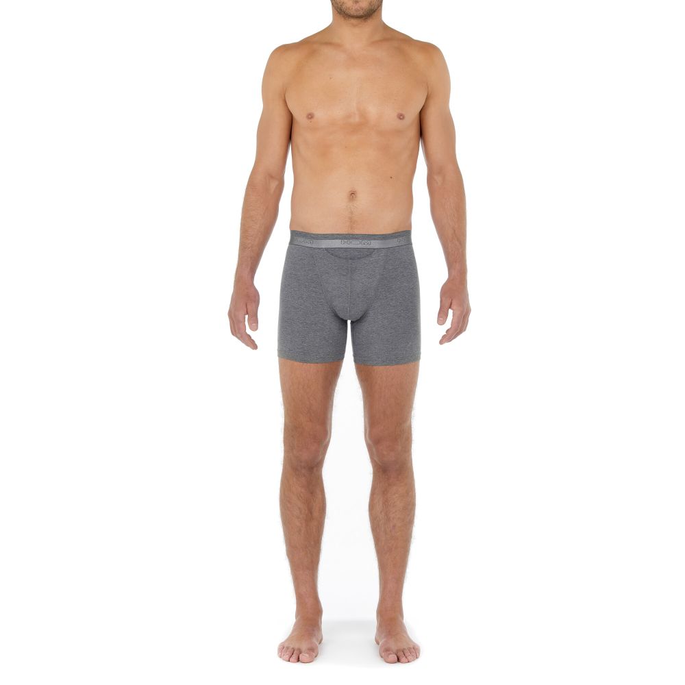 Мужские трусы боксеры удлиненные серые HOM HO1 Long Boxer Briefs HO1 359519_4000ZU