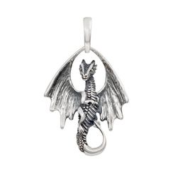 Дракон - подвеска кулон из серебра 925