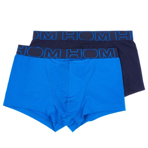 Мужские трусы боксеры набор из 2-х штук (темно-синие, синие) HOM BOXERLINES #2 Boxer Briefs HO1 2p 400405_40D046