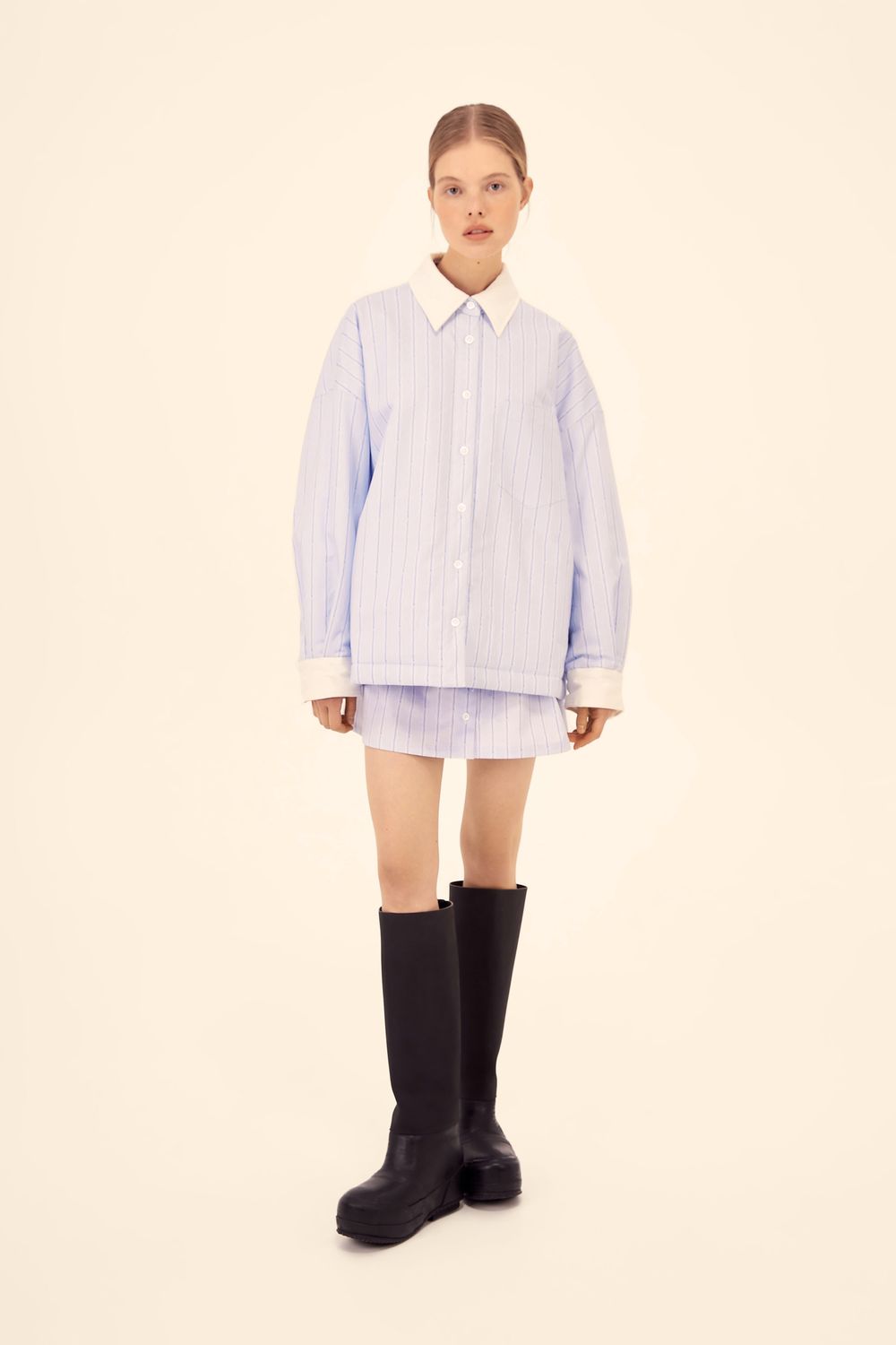 Юбка хлопковая (Матч-поинт), голубая