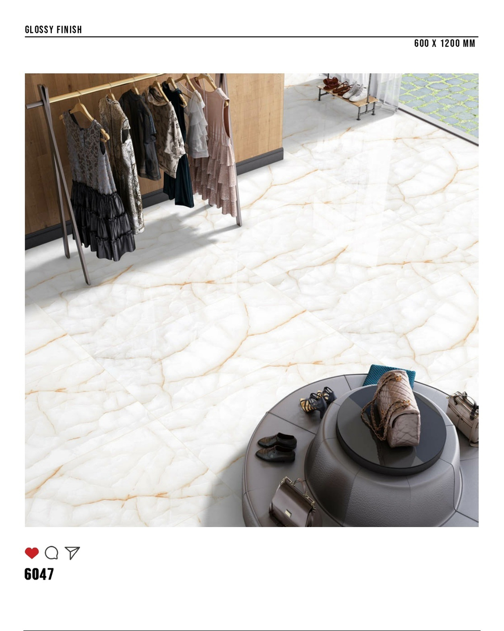 Керамогранит glossy №1 60х120, 6047