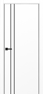 Межкомнатная дверь Optima Porte НЕАПОЛЬ 205 Молдинг SB (чёрный), Алюминиевая кромка SB (матовый чёрный) с 2-х сторон