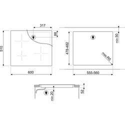 Встраиваемая индукционная варочная панель Smeg SI2641D