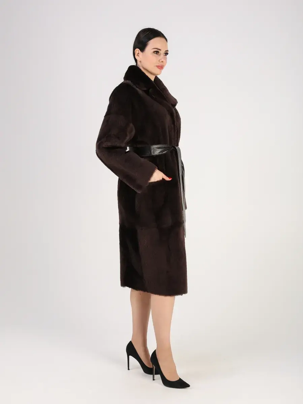 Дубленка зимняя шуба натуральная двухсторонняя оверсайз