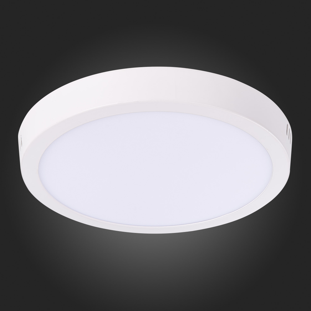 ST112.532.18 Светильник настенно-потолочный Белый LED 1*18W 3000K 1 225Lm Ra80 120° IP20 D210xH28 90 Накладные светильники