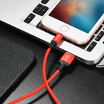 Кабель USB - Lightning HOCO X14 (черно-красный) 2м