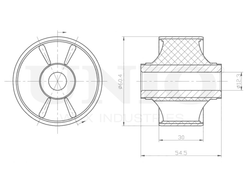 Сайлентблок задний переднего нижнего рычага UNIO RMP-20517