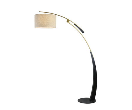 Kink Light 07054-F,19-20 Торшер Нестор черный/бронза
