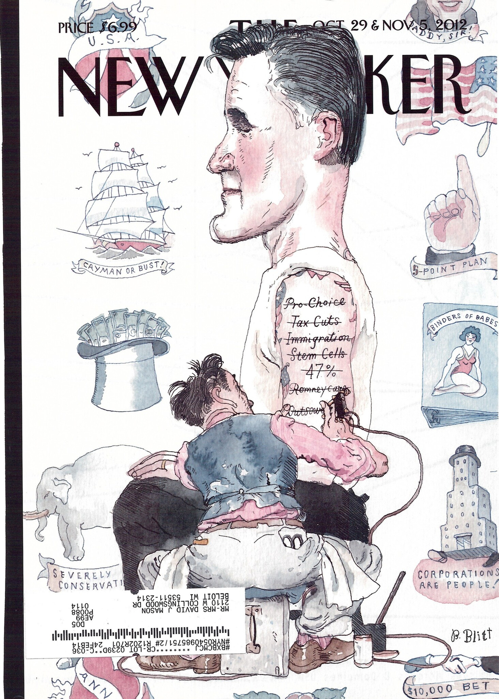 Журнал The New Yorker 29-10-2012, обложка