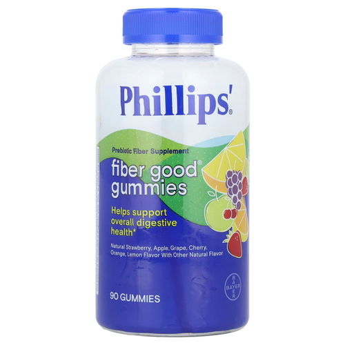 Phillip's, Fiber Good®, жевательные мармеладки, ассорти, 90 жевательных таблеток