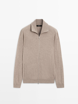 Massimo Dutti Кардиган на молнии, песочный