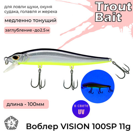 Воблер 11 гр D-Ocean Vision 100 SP Col.02