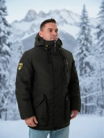 Куртка зимняя удлиненная с капюшоном