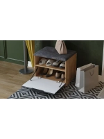 Прихожая с зеркалом Дуб Крафт золотой 245х43х226