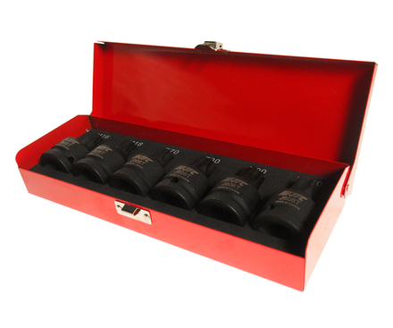 Набор головок торцевых 3/4" TORX T70-M18мм ударных L=61мм 6 предметов в кейсе JTC