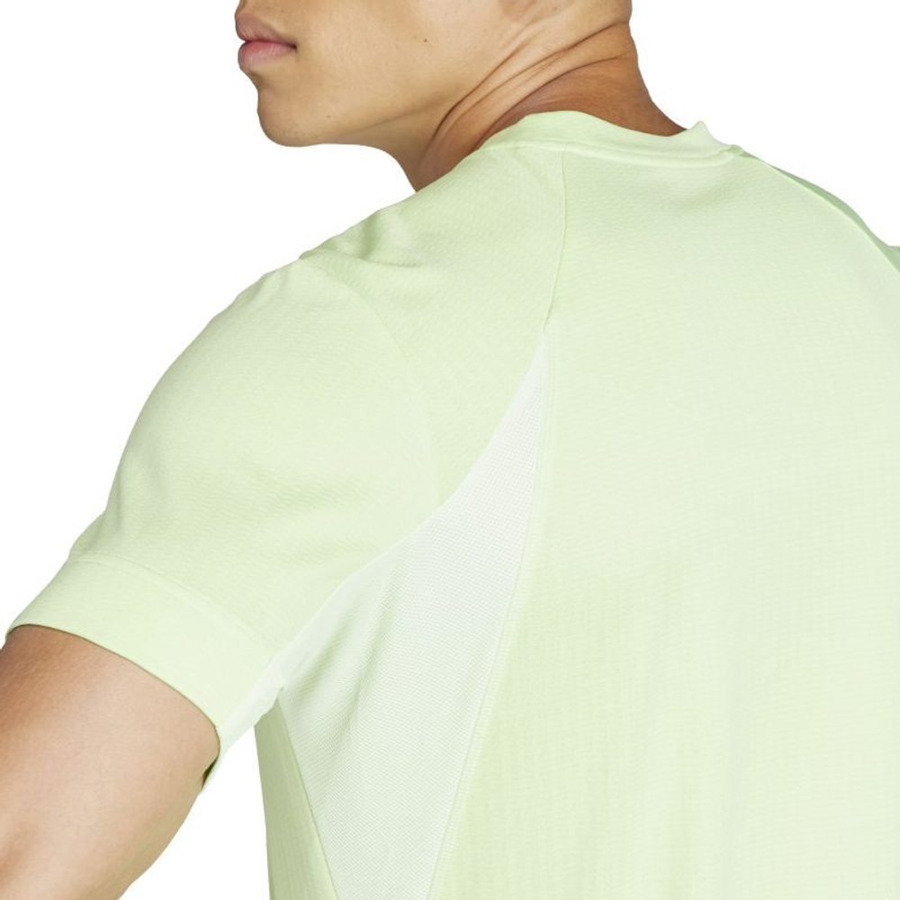 Мужская теннисная футболка Adidas Tennis Freelift T-Shirt - semi green spark/green spark