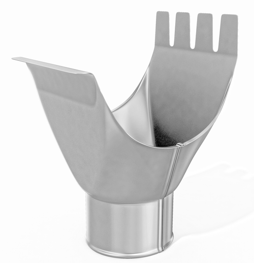 Воронка выпускная желоба 90х125мм Оцинкованный