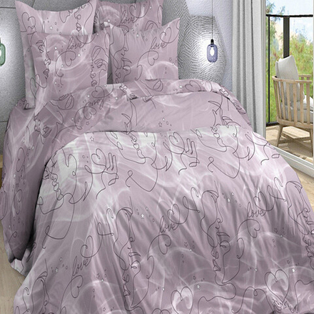 Комплект постельного белья "ВЛ. ПРИТЯЖЕНИЕ", поплин Премиум, 100% хлопок.