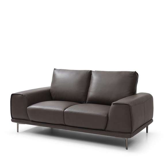 Двухместный диван Nolan 182 см из натуральной коричневой кожи