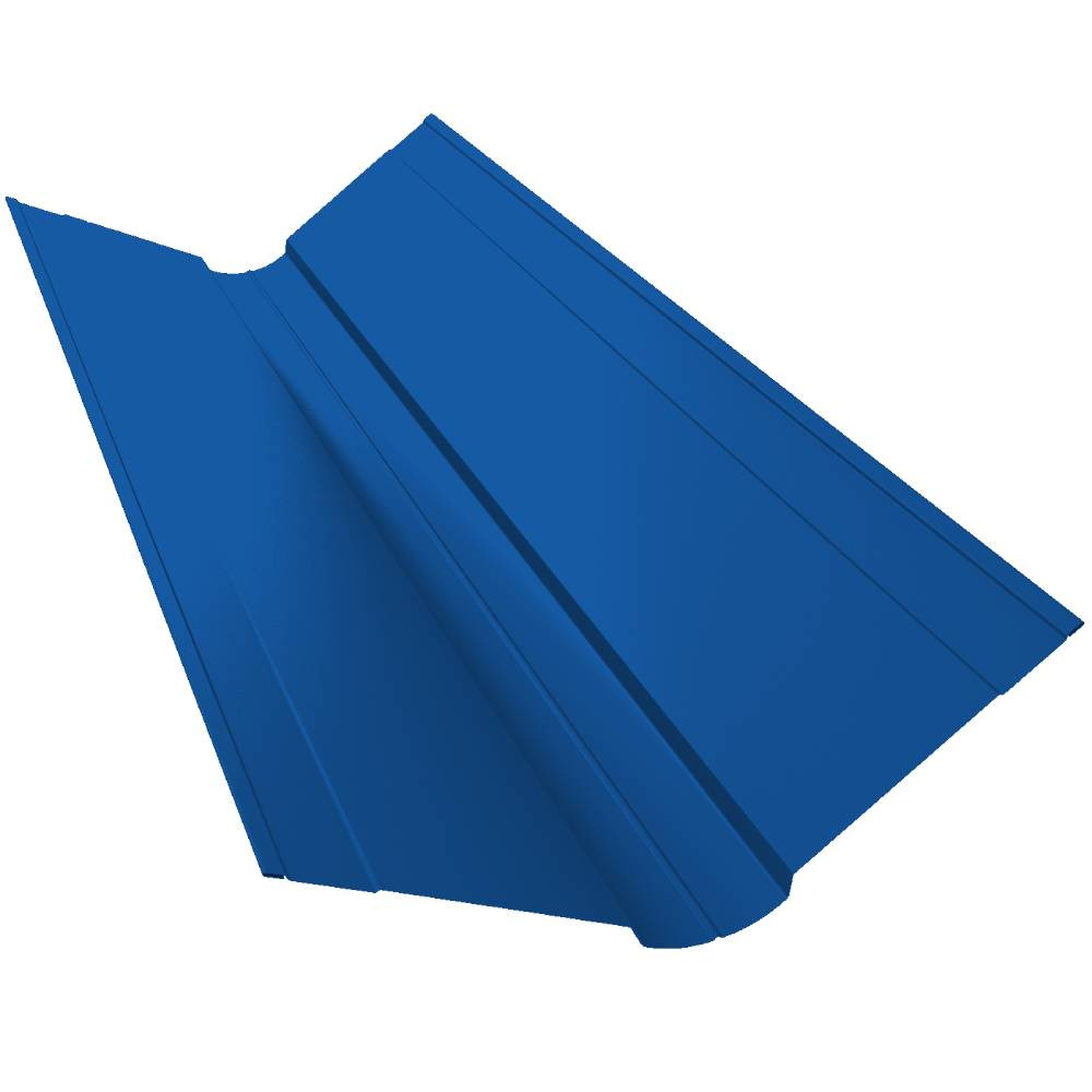 Ендова верхняя фигурная Grand Line Pe Ral 5005 150х150 мм резка