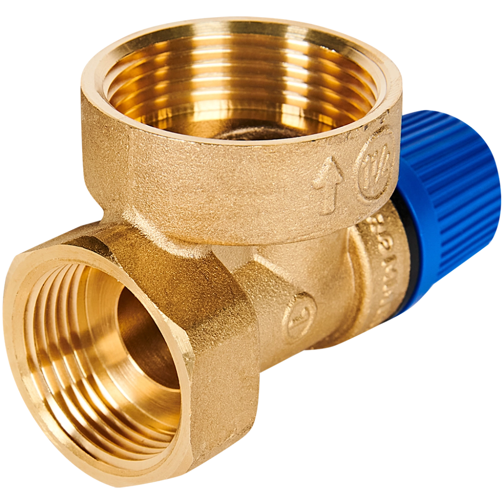 Клапан предохранительный ROMMER - 1", сброс 1 1/4" (ВР/ВР, Tmax 110°C, 6 бар)