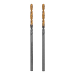 Сверло спиральное по металлу 2 x 49 мм, Р6М5, Golden Tip , 2шт. Denzel