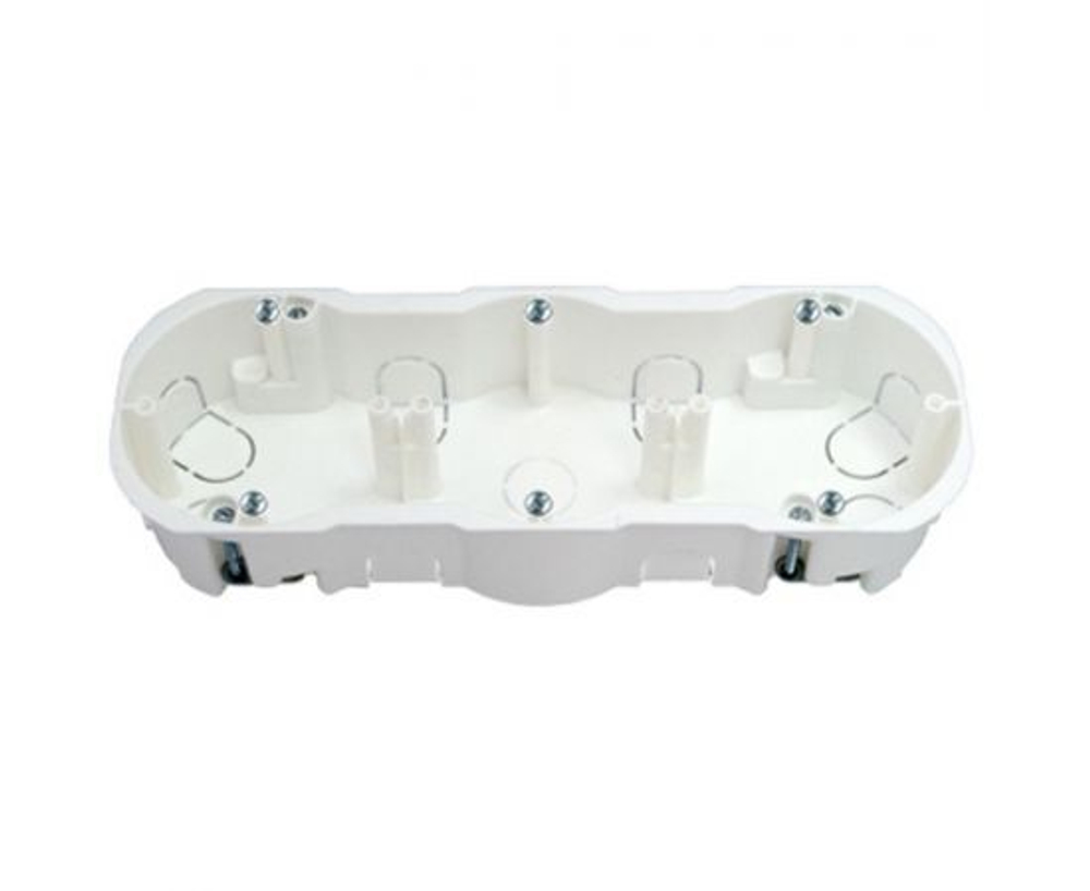 Коробка установочная 3-местн. с винтами, для гипсокартона 226х76х45,5 мм