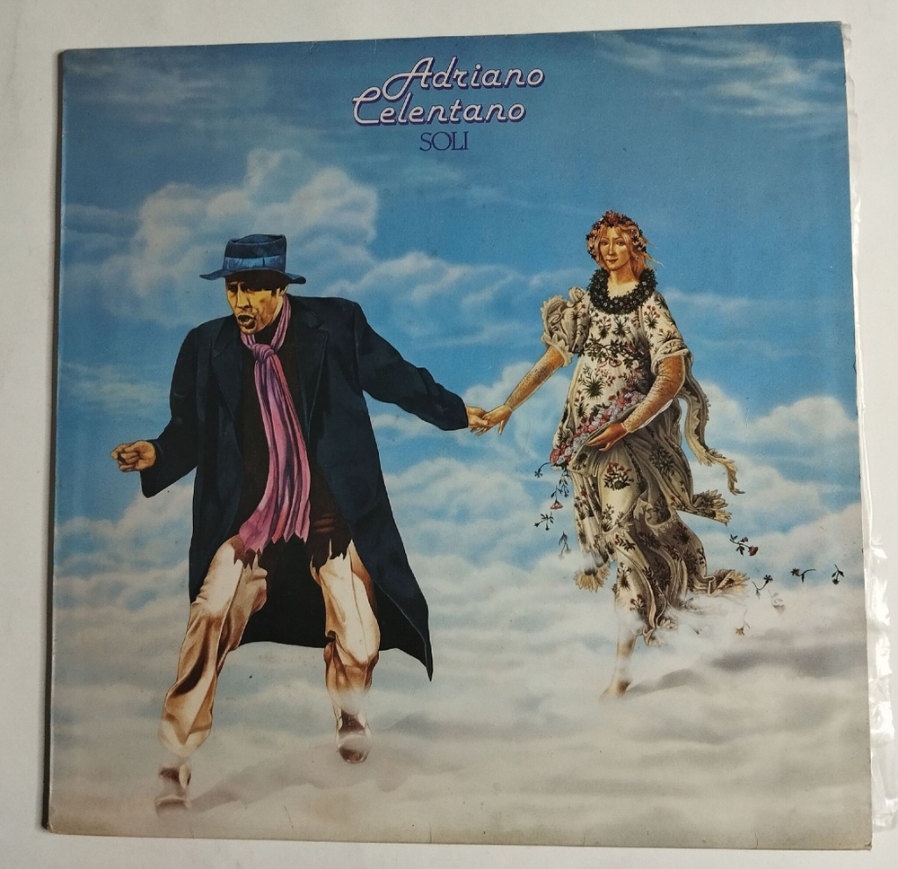 Винтажная виниловая пластинка LP Adriano Celentano Soli (Italy 1979) NM