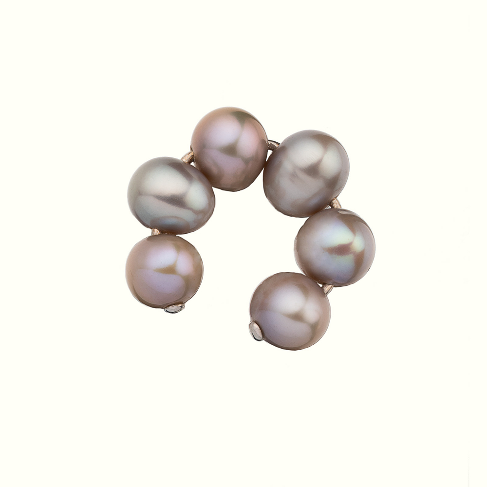 Кафф серый жемчуг большой