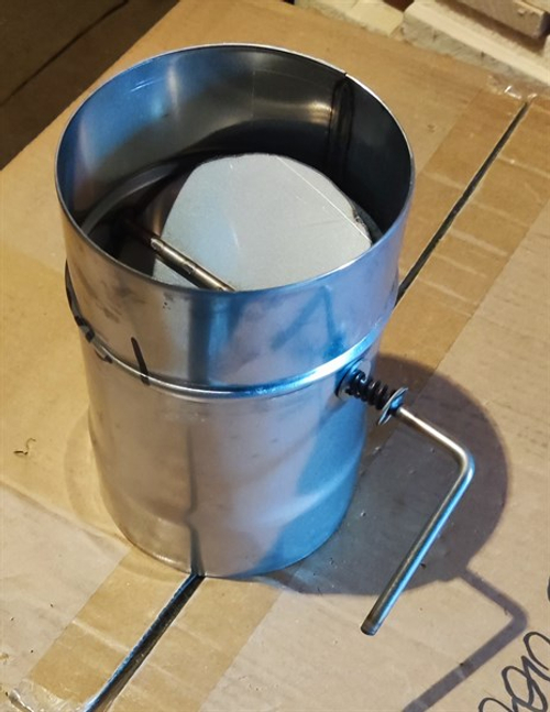 Шибер поворотный 120 мм нерж. (AISI 409-1 мм.), ECOFLUE